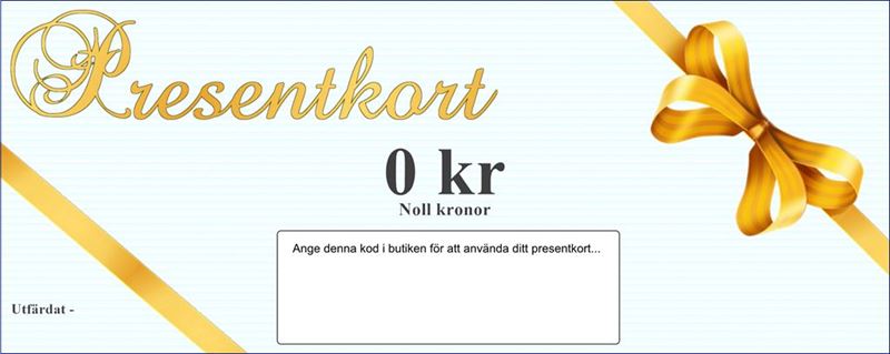 Presentkort 15 000 kr