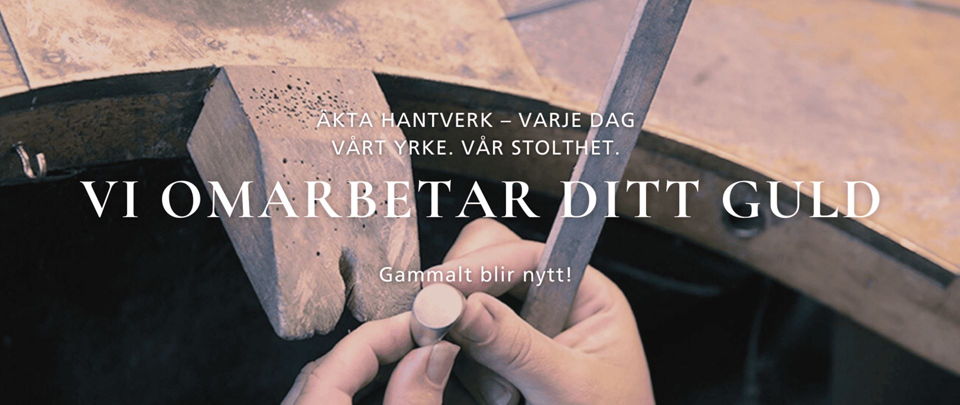 Omarbetning av guld i guldsmedsverkstad i Göteborg – vi smälter om smycken