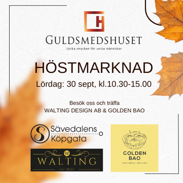 Höstmarknad Sävedalen 2023 Öppet, Lördag 30 sept, Kl. 10.30 -15.00